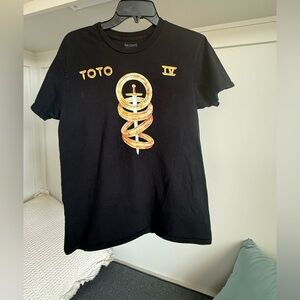 Toto 1982 album cover Black Graphic Band T-Shirt size medium